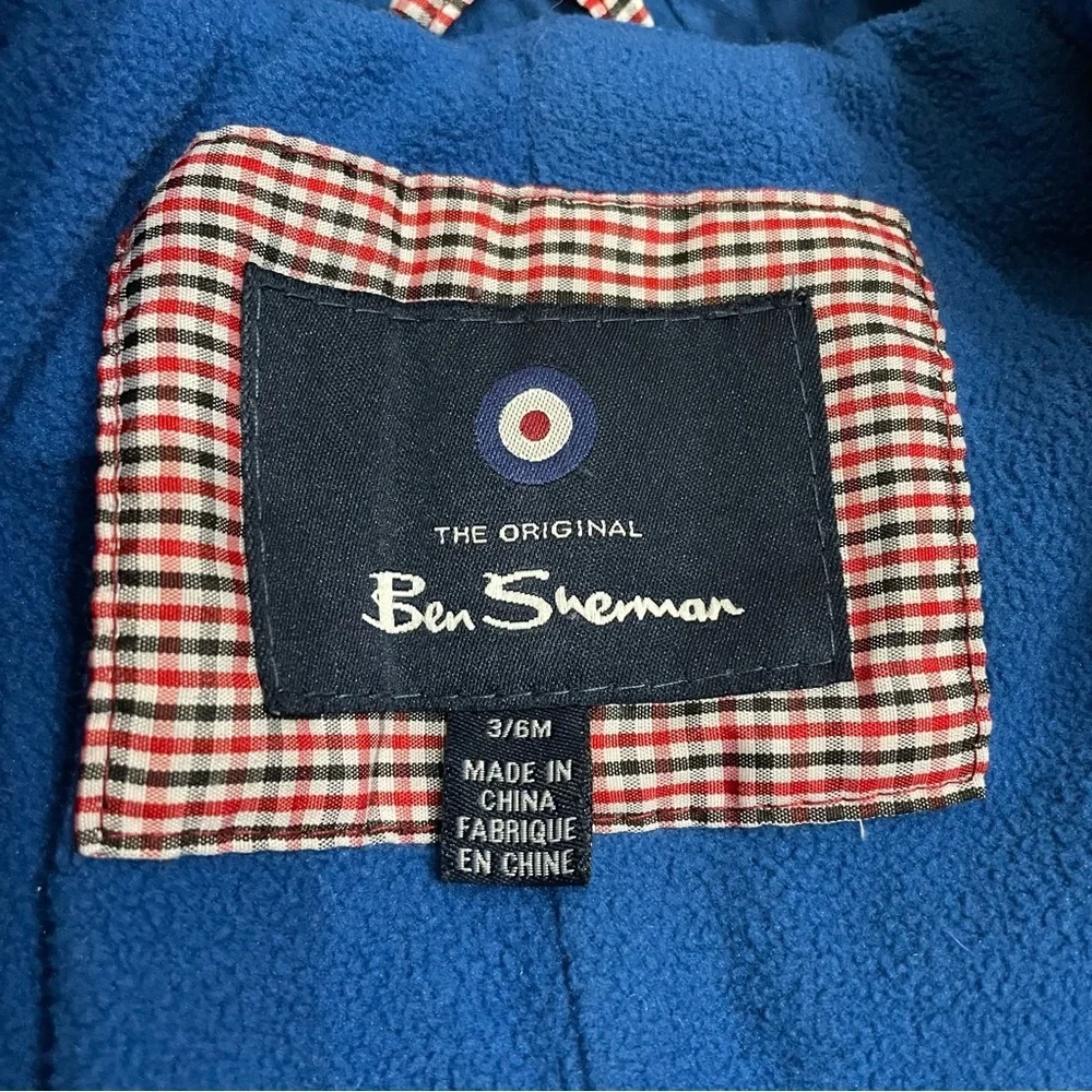 BEN SHERMAN Blue Fleece Lined Puffer Snow Suit   Size 3-6M‎